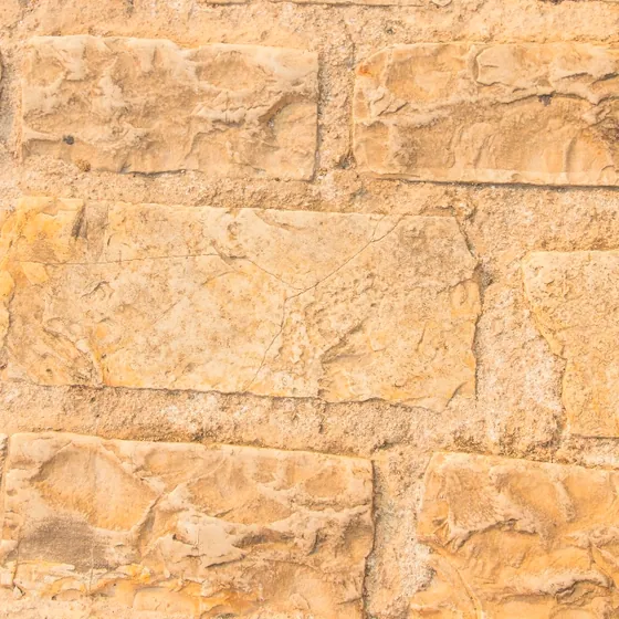 Texture d’habillage effet pierre calcaire blonde appareillée