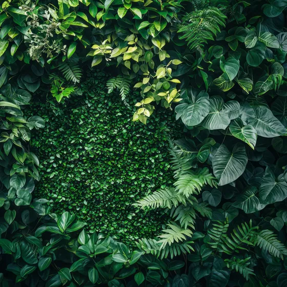 Texture d’habillage effet feuillage tropical dense